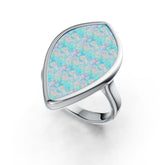 Sterling Silver Semi Mount Ring Setting PEAR PE 24x14mm Cabochon Syzjewelry