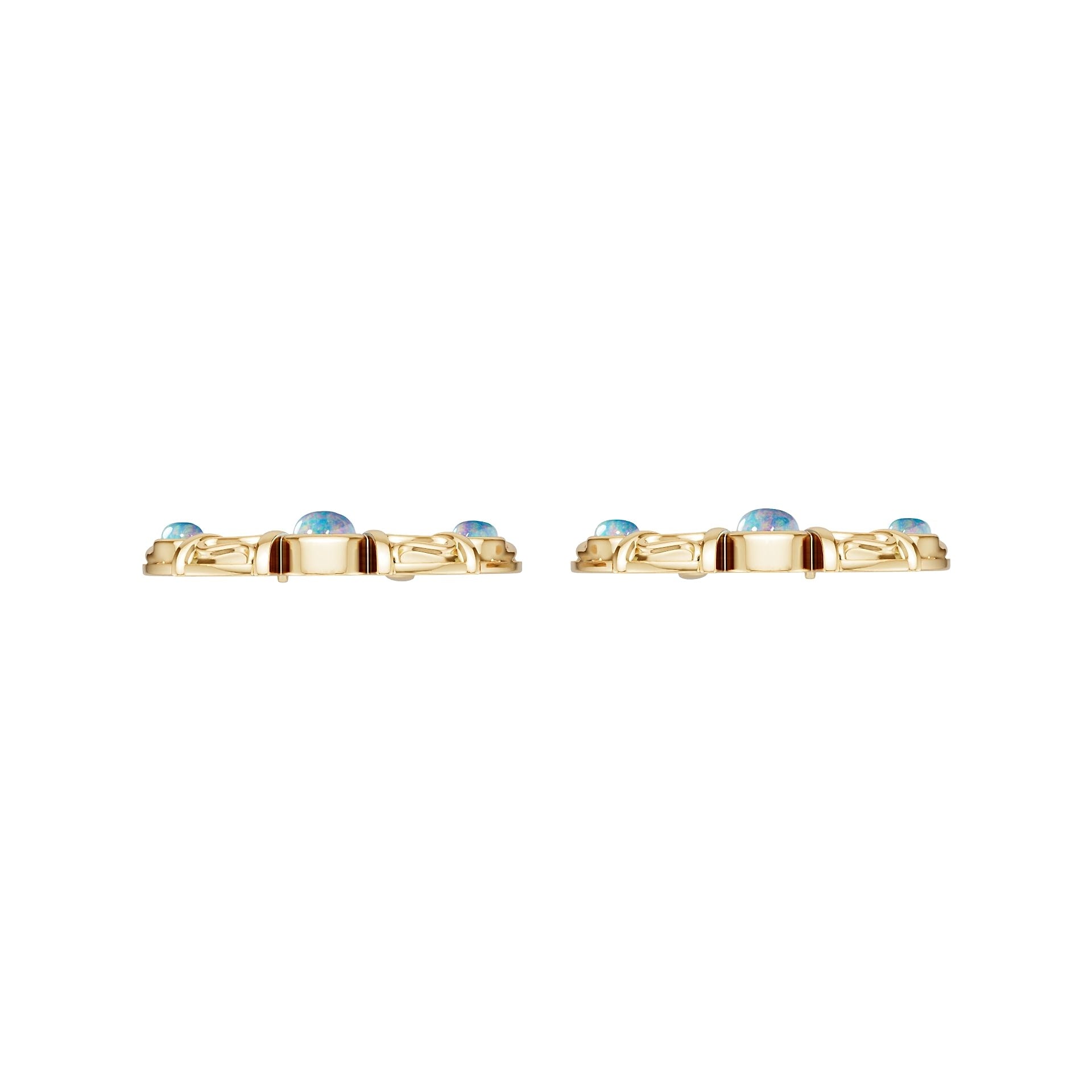 18K Gold Semi Mount Earrings Setting Round Ro 5x5mm Syz Jewelry