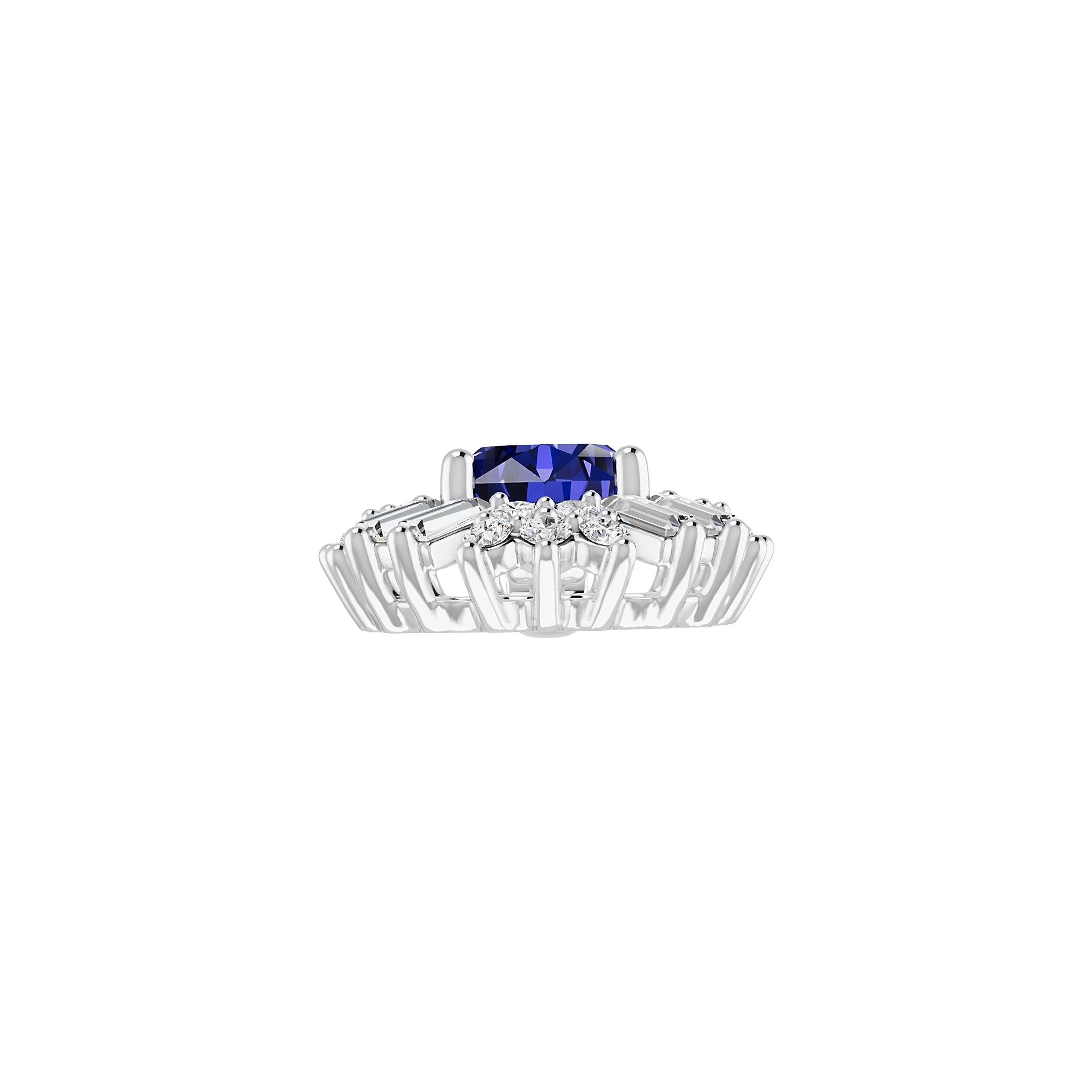 Platinum Semi Mount Pendant Setting Oval Ov 8x6mm Diamond Accent Syz Jewelry