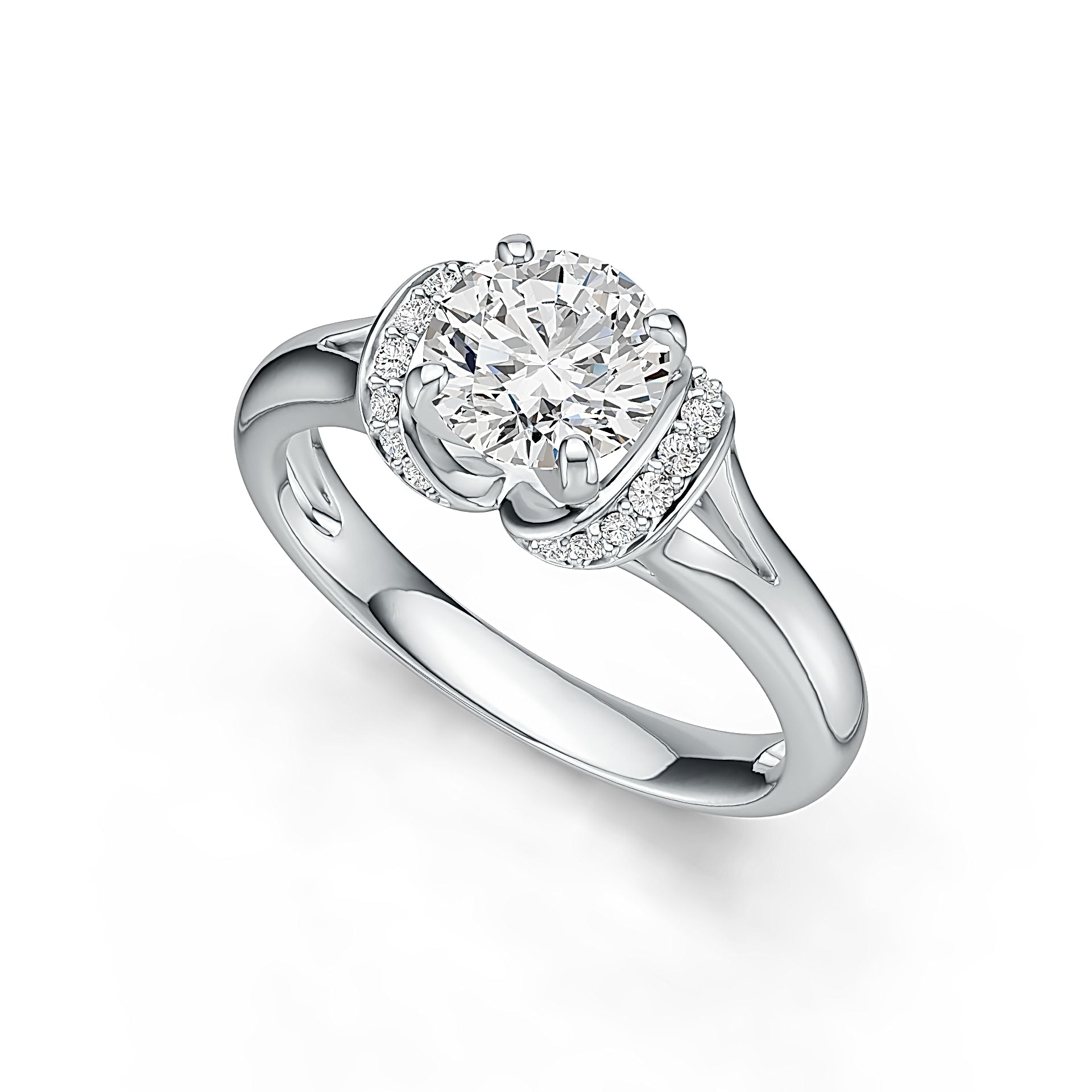 Sterling Silver Semi Mount Ring Setting Round RD 6.5x6.5mm Syzjewelry