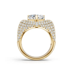 Platinum Semi Mount Ring Setting Heart He 10x10mm Diamond Accent Syz Jewelry