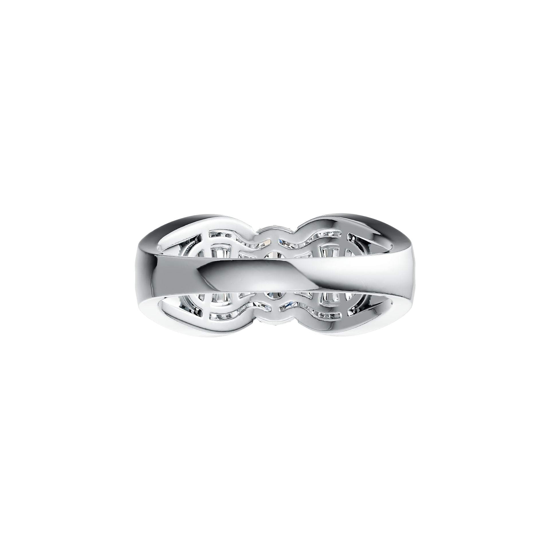 Platinum Semi Mount Ring Setting Oval OV 9X7mm Diamond Accent DHJ