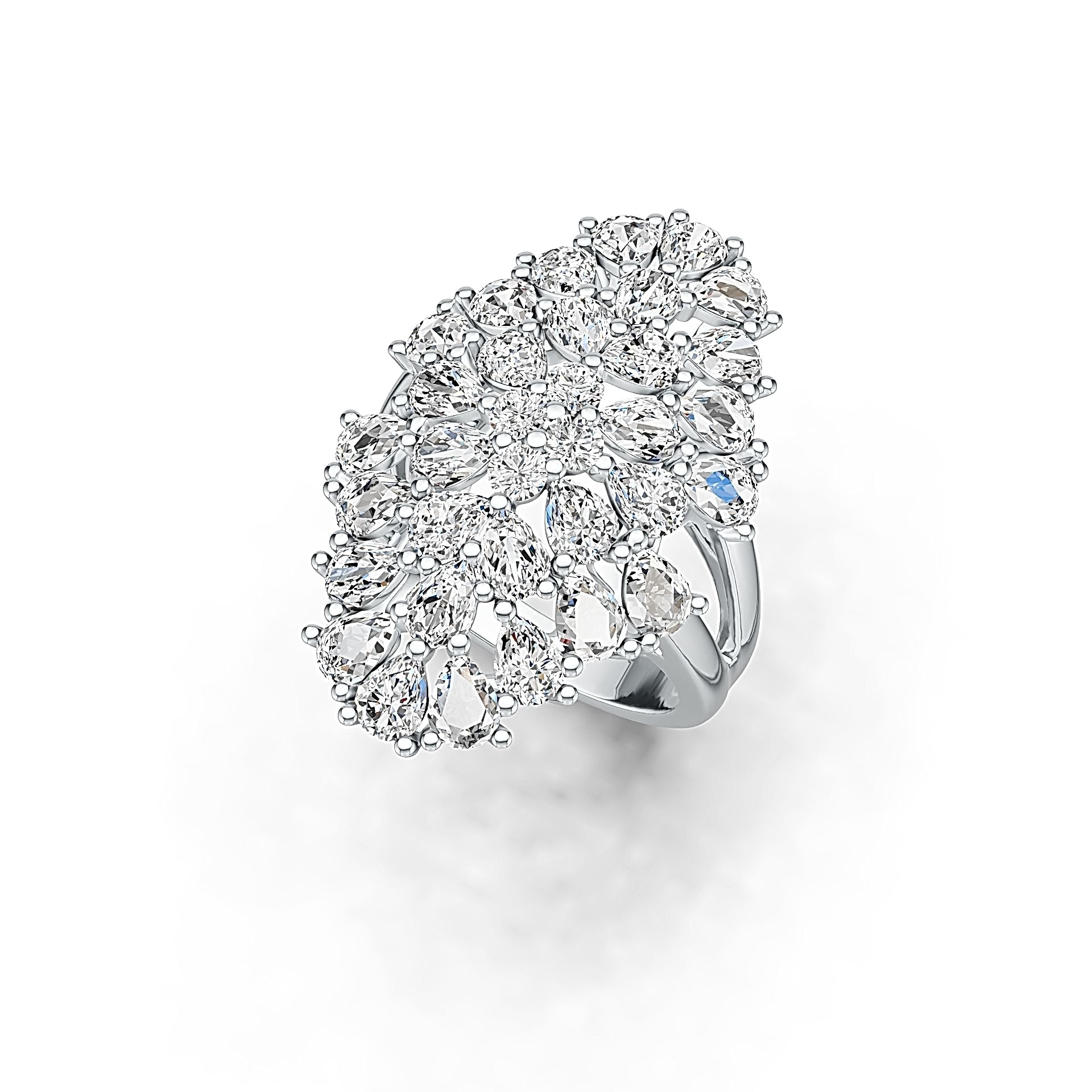 Sterling Silver Semi Mount Ring Setting Pear PE 4X3mm DHJ