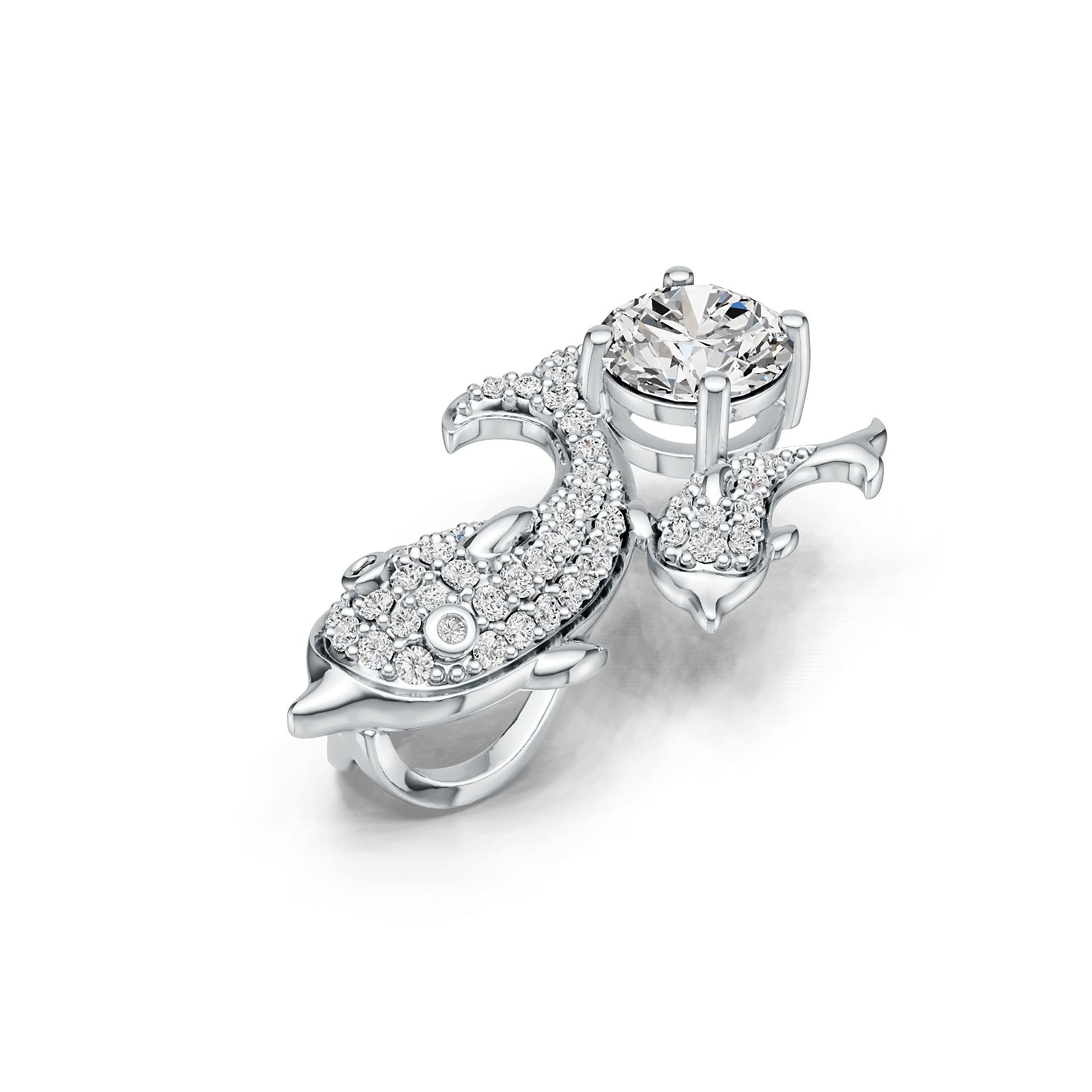 Sterling Silver Semi Mount Pendant Setting Round RD 8x8mm DHJ