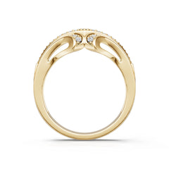 Sterling Silver Semi Mount Ring Setting Round Ro 1x1mm Diamond Accent DHJ