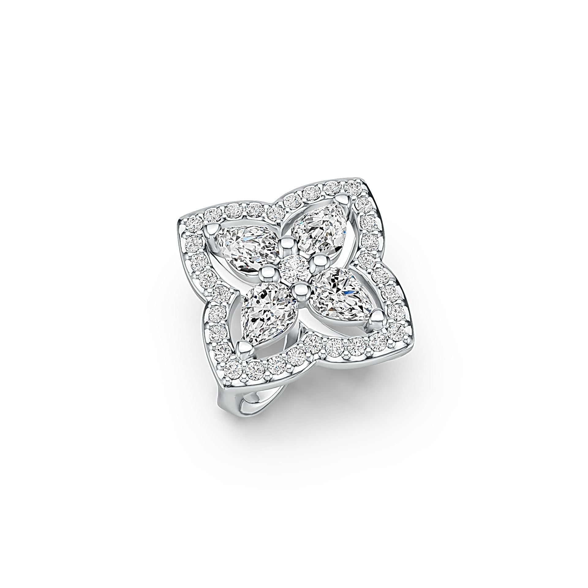 Sterling Silver Semi Mount Pendant Setting Pear PE 4X3mm Syzjewelry