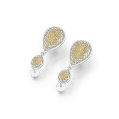 Sterling Silver Semi Mount Earrings Setting Round RD 1.0mm DHJ