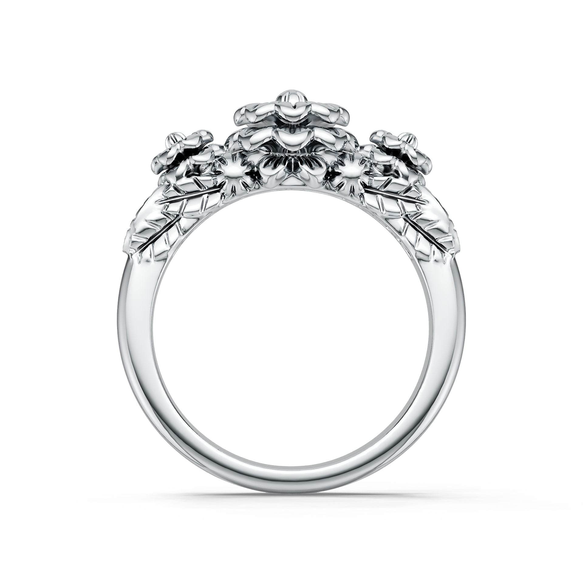 Platinum Semi Mount Ring Setting Round Ro 6x6mm Syz Jewelry