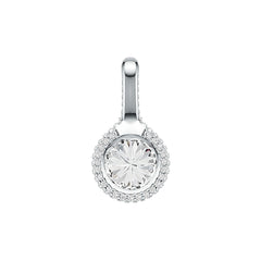 10K Gold Semi Mount Pendant Setting Round RD 10x10mm Moissanite Accent DHJ