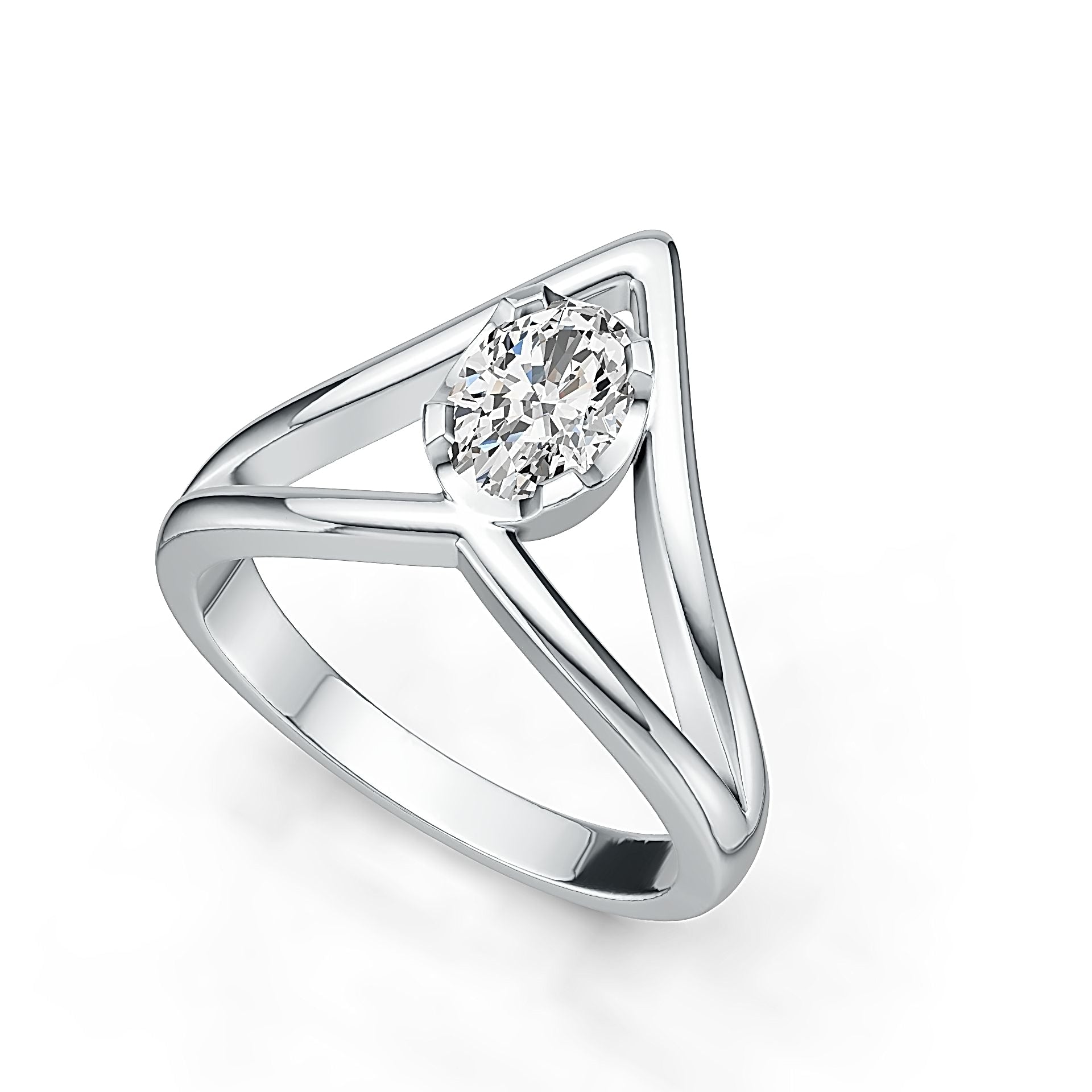 Sterling Silver Semi Mount Ring Setting Oval OV 7x5mm Syzjewelry