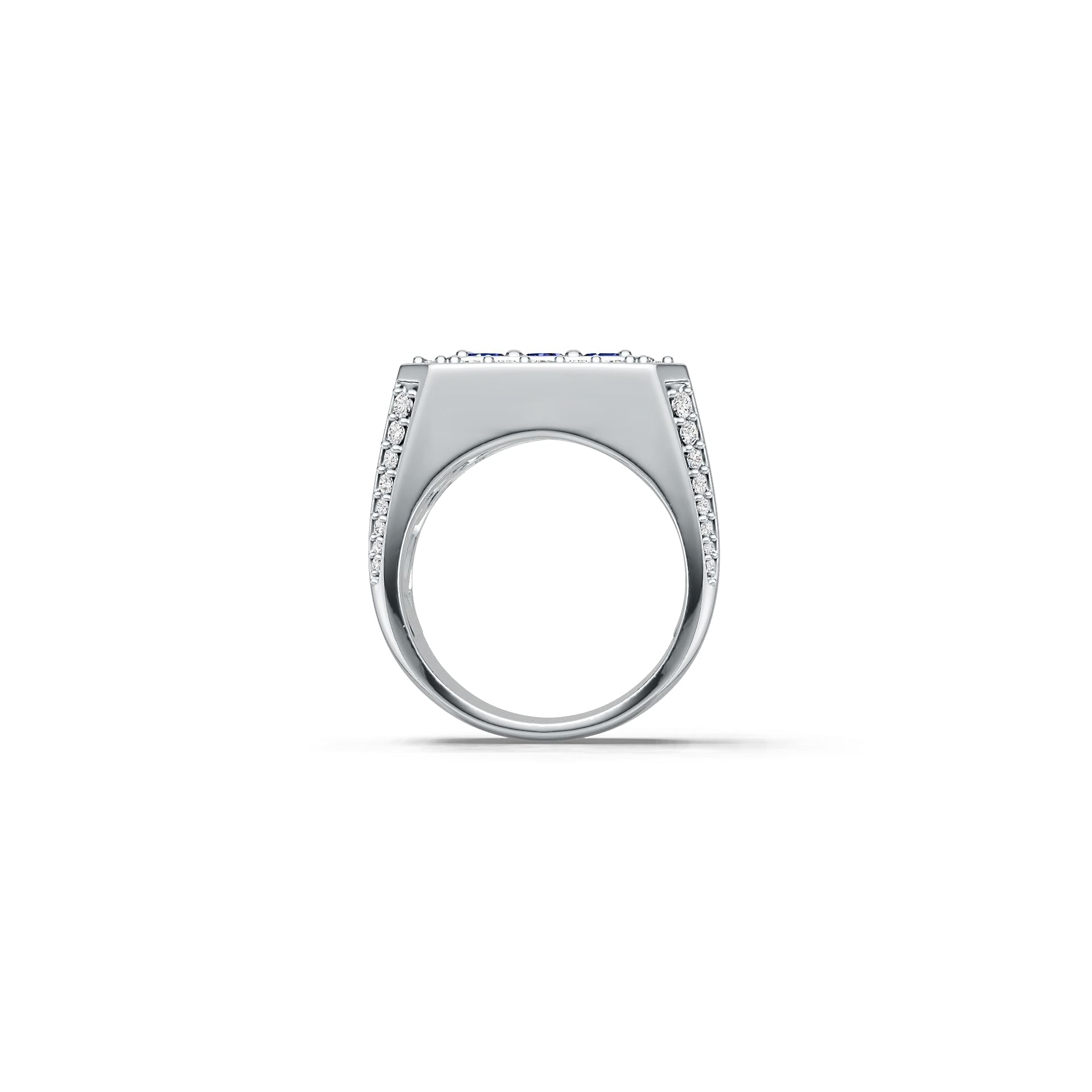 Men's Sterling Silver Semi Mount Setting Moissanite or Diamond Syzjewelry