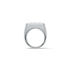 Men's Sterling Silver Semi Mount Setting Moissanite or Diamond Syzjewelry