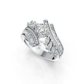 Sterling Silver Semi Mount Ring Setting Round RD 6x6mm Bypass DHJ
