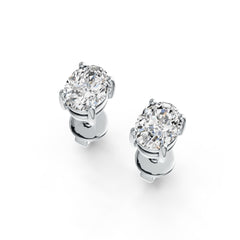 Sterling Silver Semi Mount Earrings Setting Oval OV 5X4mm Simple Stud DHJ