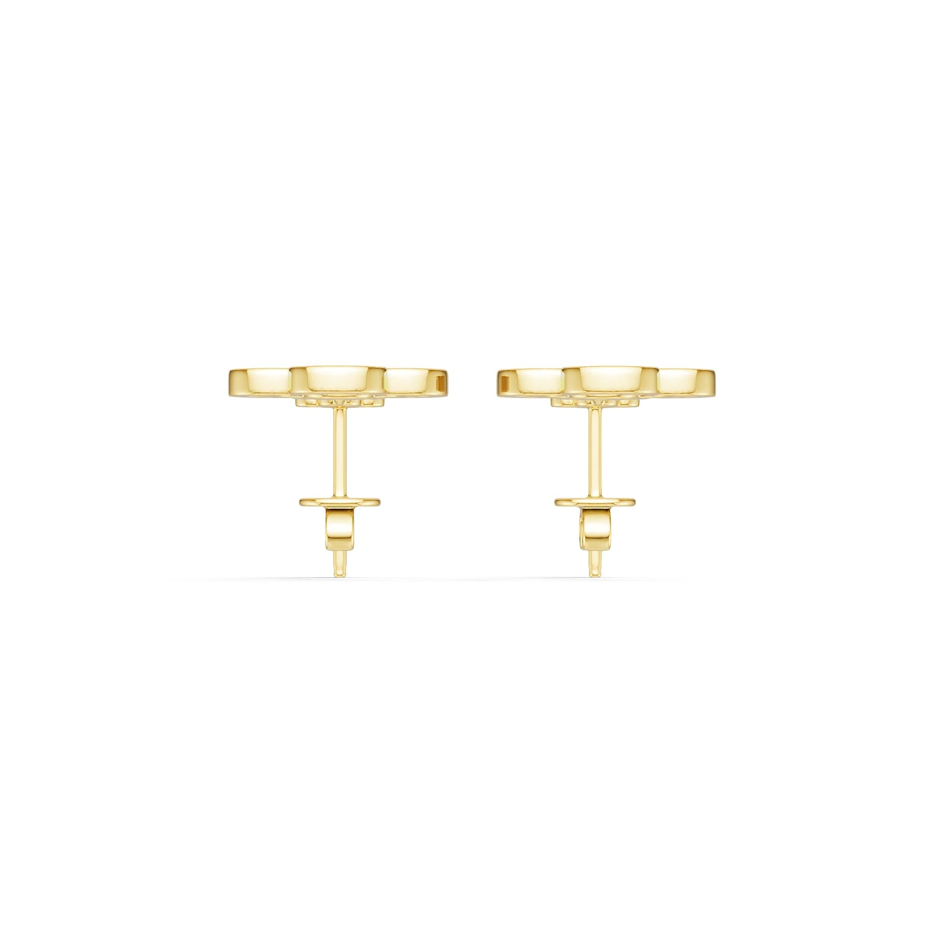Platinum Semi Mount Earrings Setting Round Rd Syzjewelry