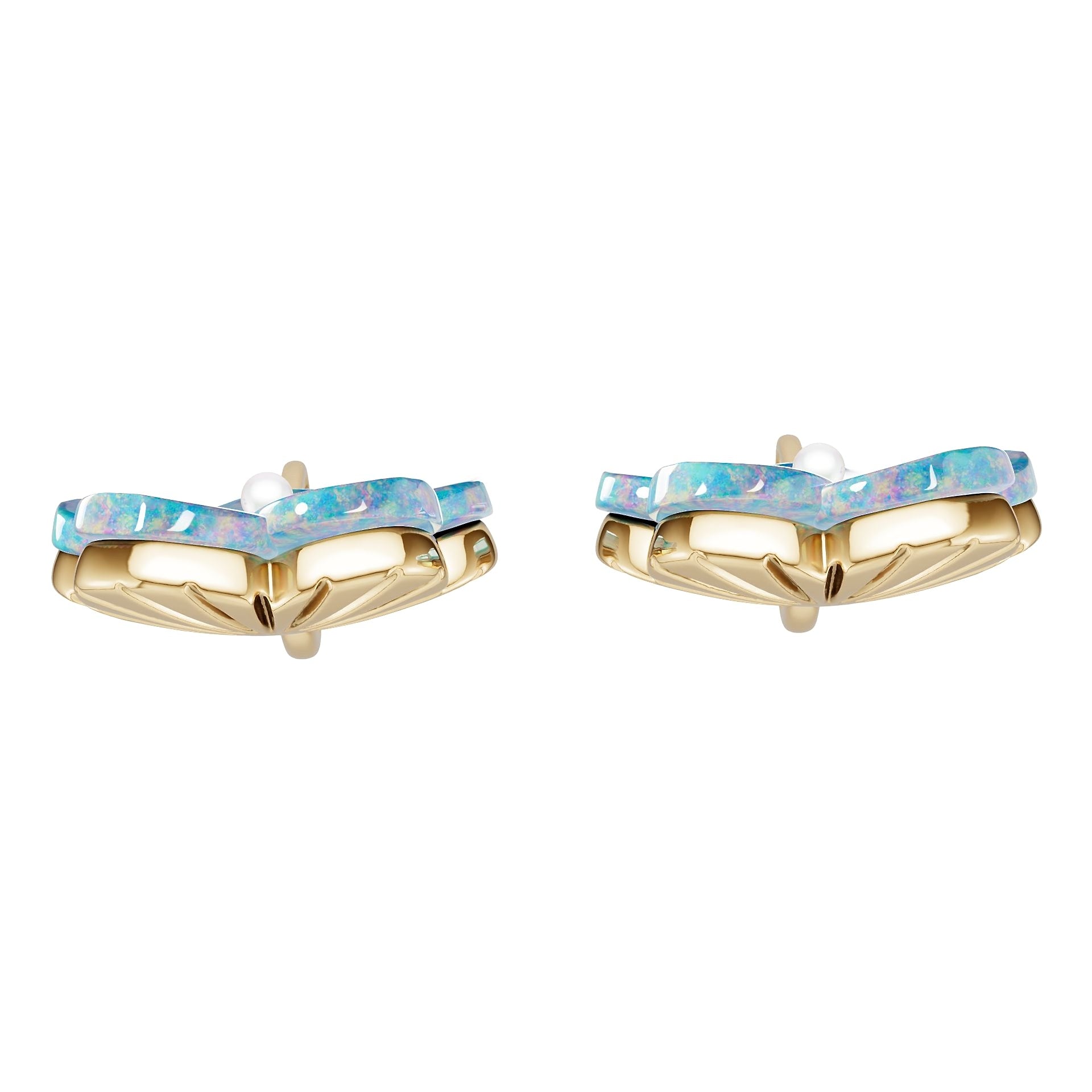 18K Gold Semi Mount Earrings Setting Round Ro 2x2mm Syz Jewelry