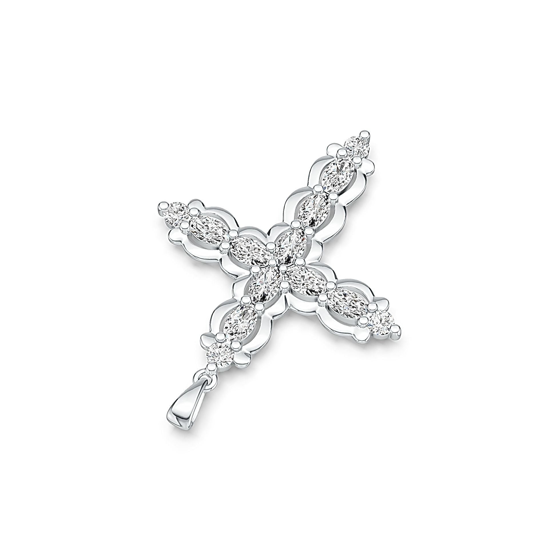 Sterling Silver Semi Mount Pendant Setting Oval OV 5x3mm DHJ