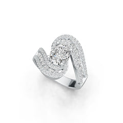 Sterlingsølv Semi Mount Ring Indstilling Rund RD 2,5mm