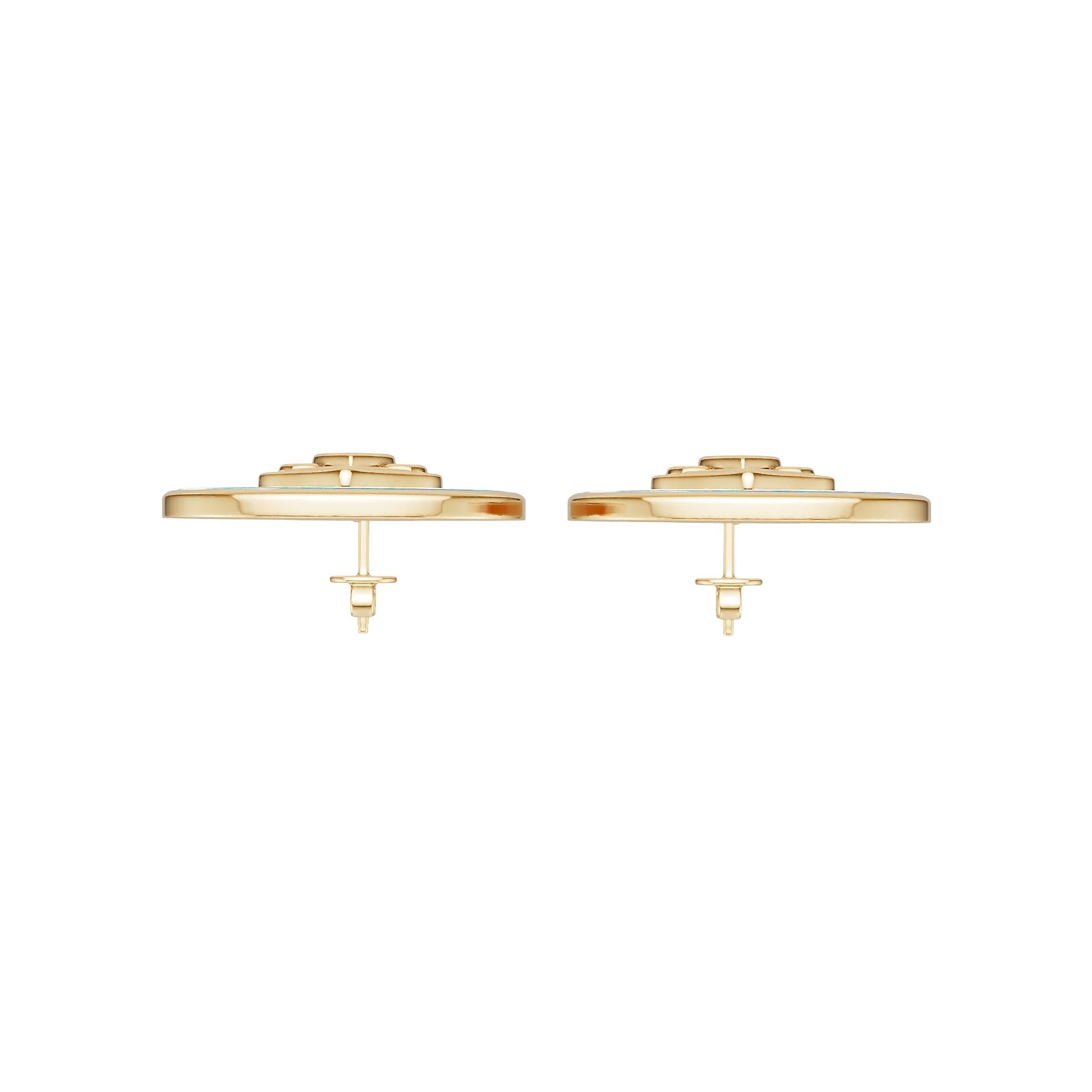 Platinum Semi Mount Earrings Setting Round Ro 6x6mm Syz Jewelry