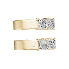 14K Gold Semi Mount Earrings Setting Princess Pr 5x5mm Syz Jewelry