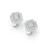 Sterling Silver Semi Mount Earrings Setting Round RD 1.3mm White Topaz DHJ