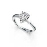 Sterling Silver Semi Mount Ring Setting Pear PE 10X8mm Solitaire DHJ