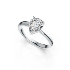 Sterling Silver Semi Mount Ring Setting Pear PE 10X8mm Solitaire DHJ