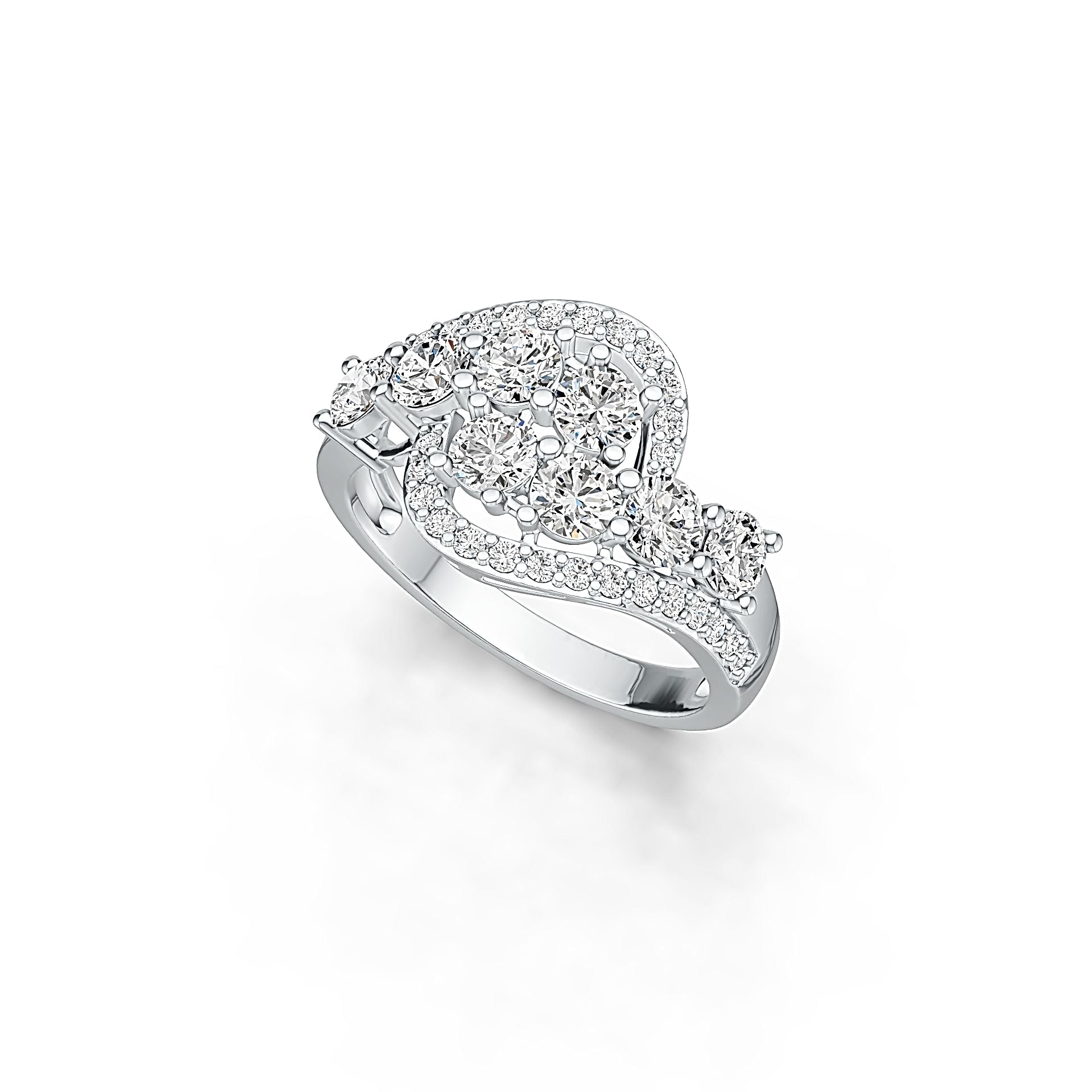 Sterling Silver Semi Mount Ring Setting Round RD 4x4mm DHJ