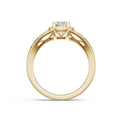 10K Gold Semi Mount Ring Setting Pear Pe 5x4mm Moissanite Accent Syz Jewelry