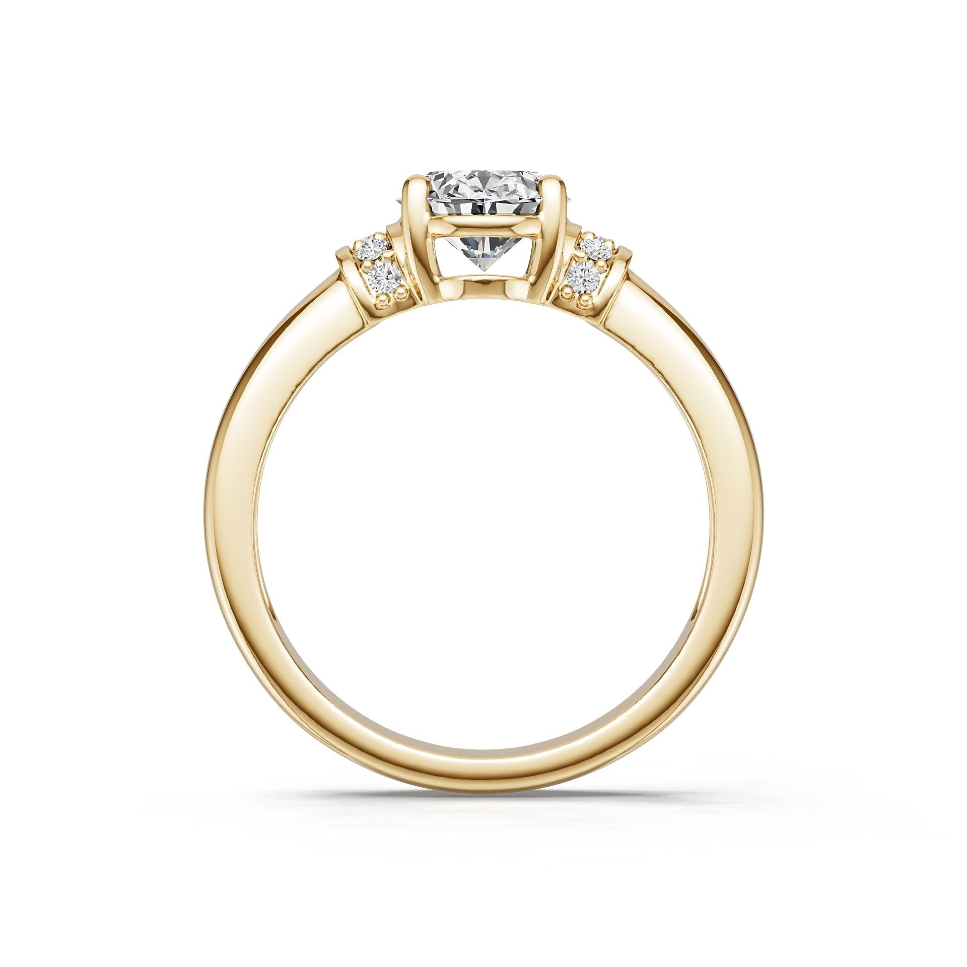 10K Gold Semi Mount Ring Setting Oval Ov 8x6mm Moissanite Accent Syz Jewelry