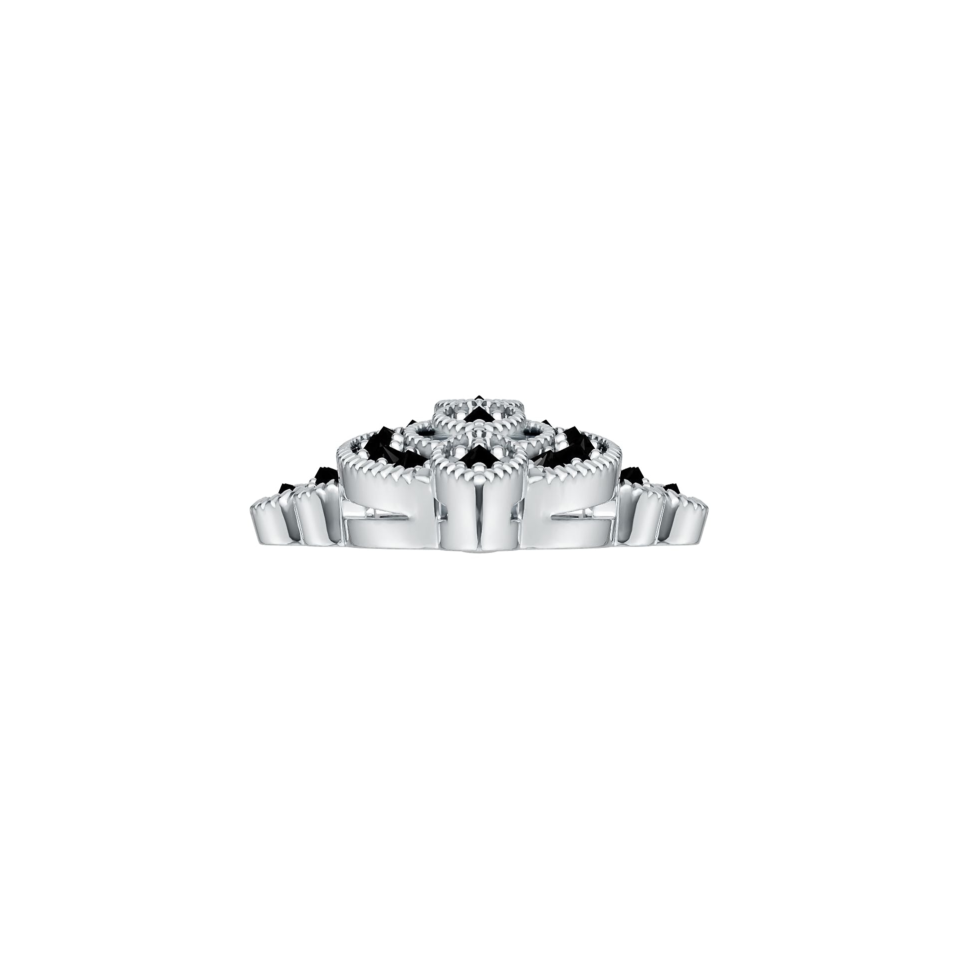 Platinum Semi Mount Pendant Setting Round Ro 2x2mm Syz Jewelry
