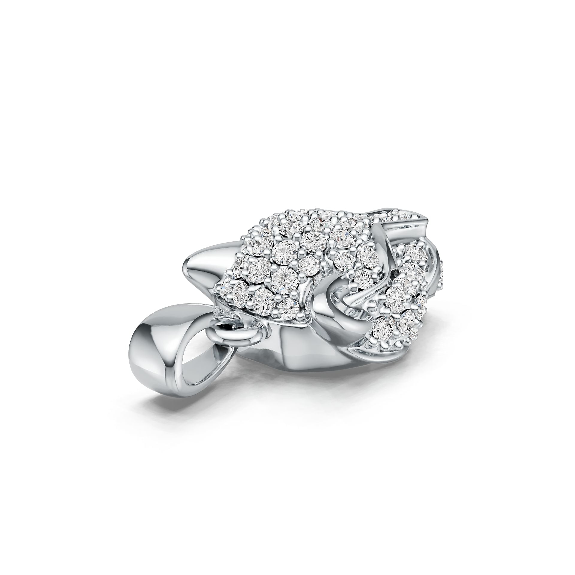 Sterling Silver Semi Mount Pendant Setting Round RD 1.5mm DHJ