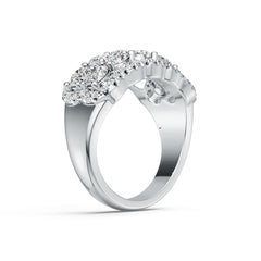 18K Gold Semi Mount Ring Setting Oval OV 4X3mm Diamond Accent DHJ