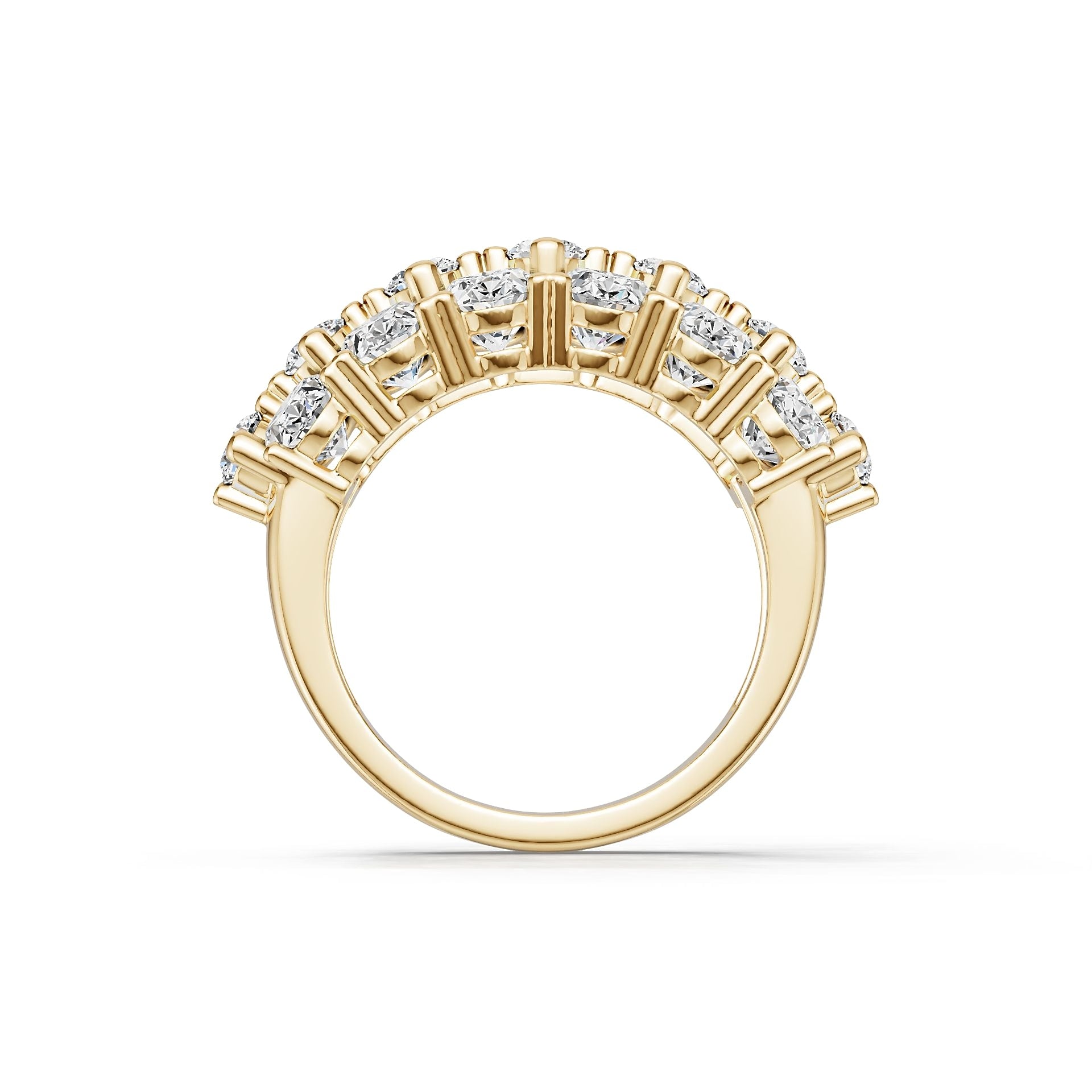 14K Gold Semi Mount Ring Setting Oval Ov 6x4mm Diamond Accent Syz Jewelry