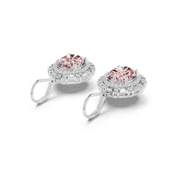Sterling Silver Semi Mount Earrings Setting Oval OV 11x9mm with White Topaz Syzjewelry