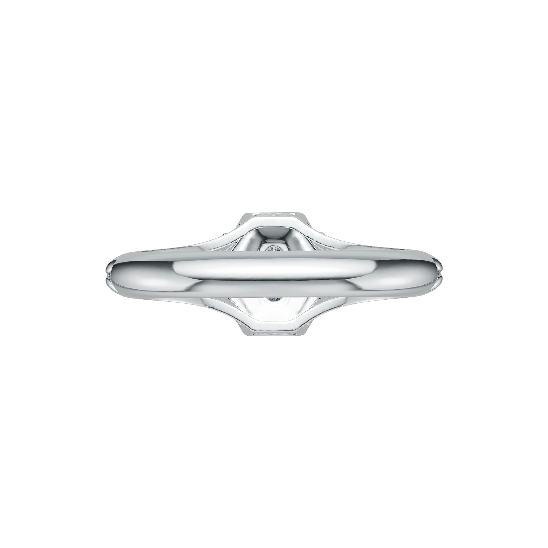 18K Gold Semi Mount Ring Setting Oval OV 6X4mm Art Deco Style Diamond Accent DHJ