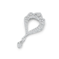 10K Gold Semi Mount Pendant Setting Oval OV 6X4mm Moissanite Accent DHJ