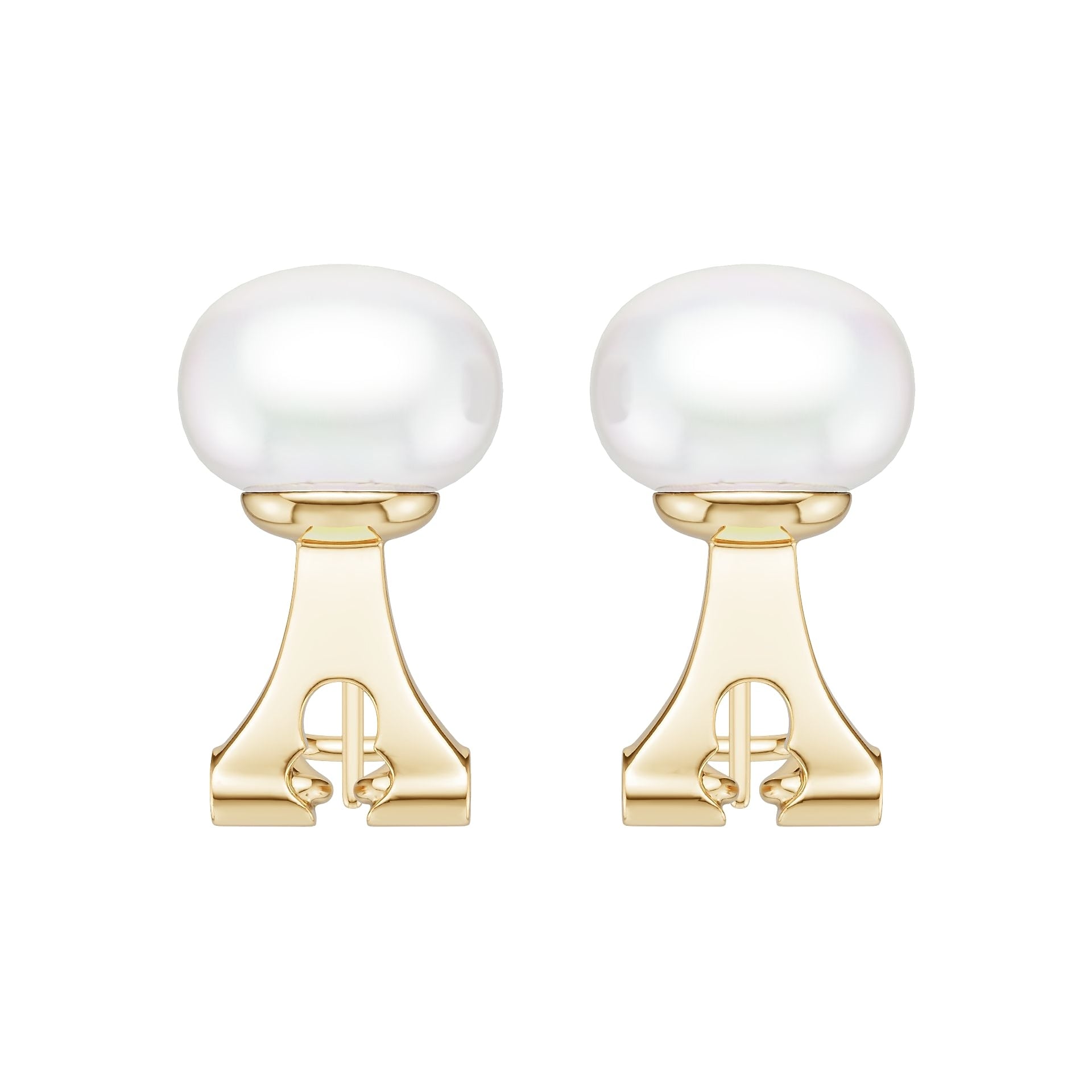 14K Gold Semi Mount Earrings Setting Round Ro 105x105mm Syz Jewelry