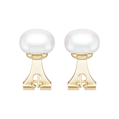 14K Gold Semi Mount Earrings Setting Round Ro 105x105mm Syz Jewelry
