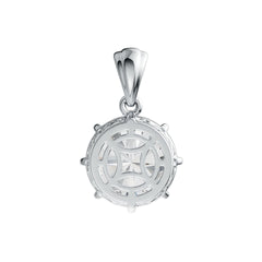 Platinum Semi Mount Pendant Setting Round RD 13mm DHJ