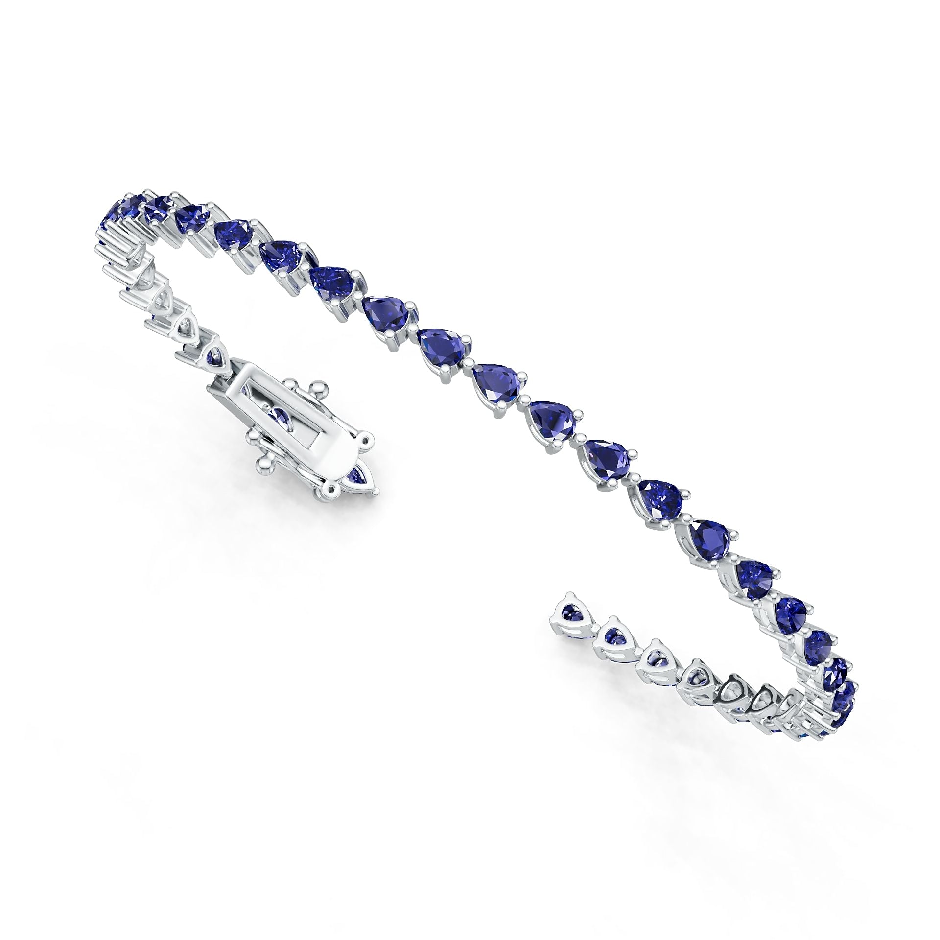 Platinum Semi Mount Bracelet Setting Pear Pe 4x3mm Syz Jewelry