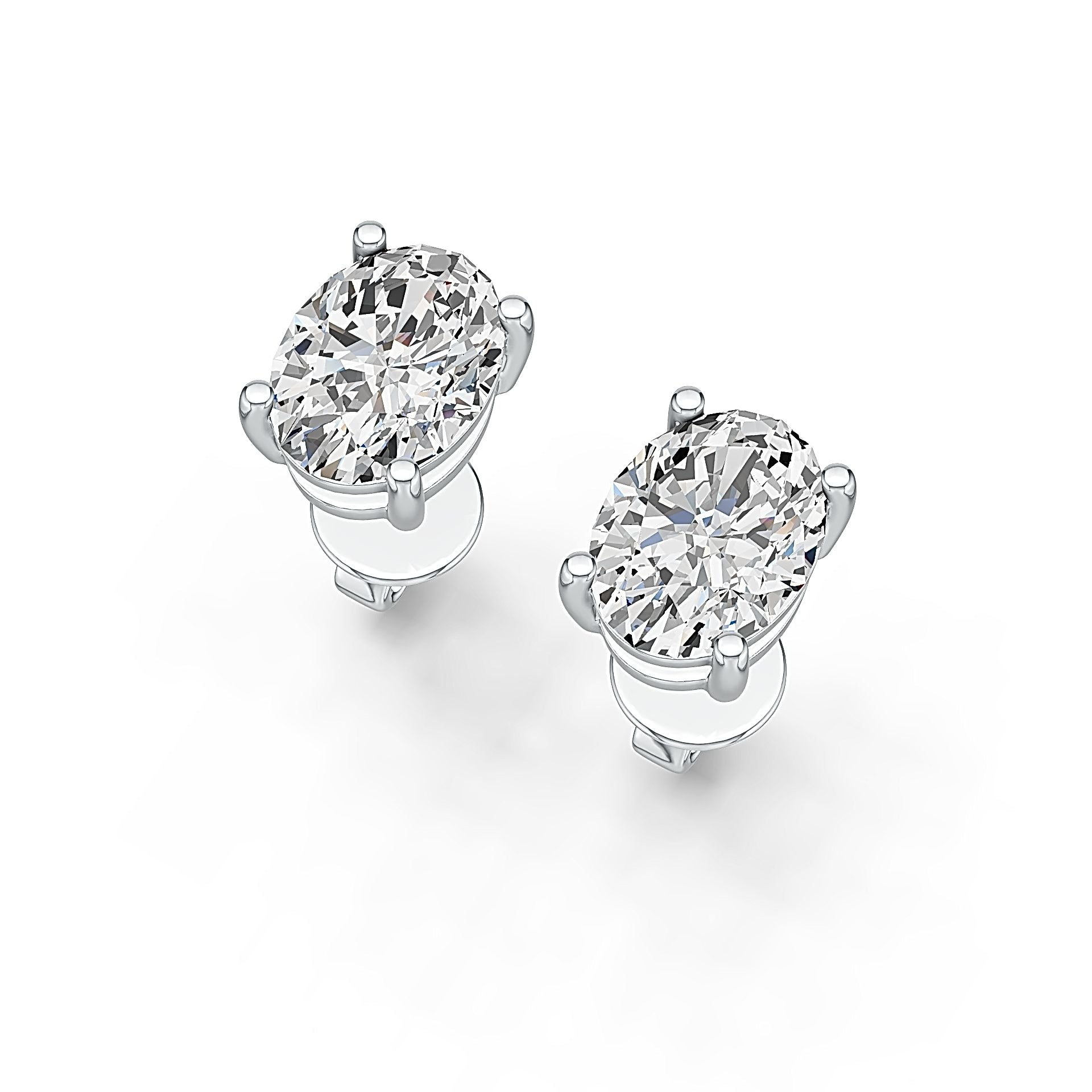 Sterling Silver Semi Mount Earrings Setting Oval OV 8X6mm DHJ