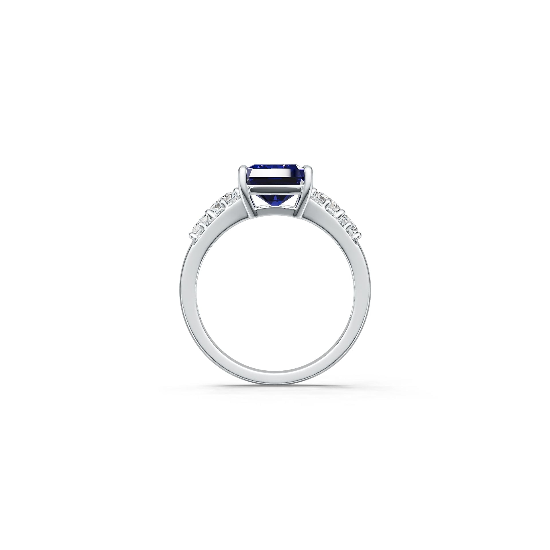 10K 14K Gold or 14K Gold Semi Mount Ring Setting Emerald Em 10x8mm Diamond Accent Syzjewelry