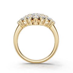 14K Gold Semi Mount Ring Setting Round Ro 8x8mm Diamond Accent Syz Jewelry