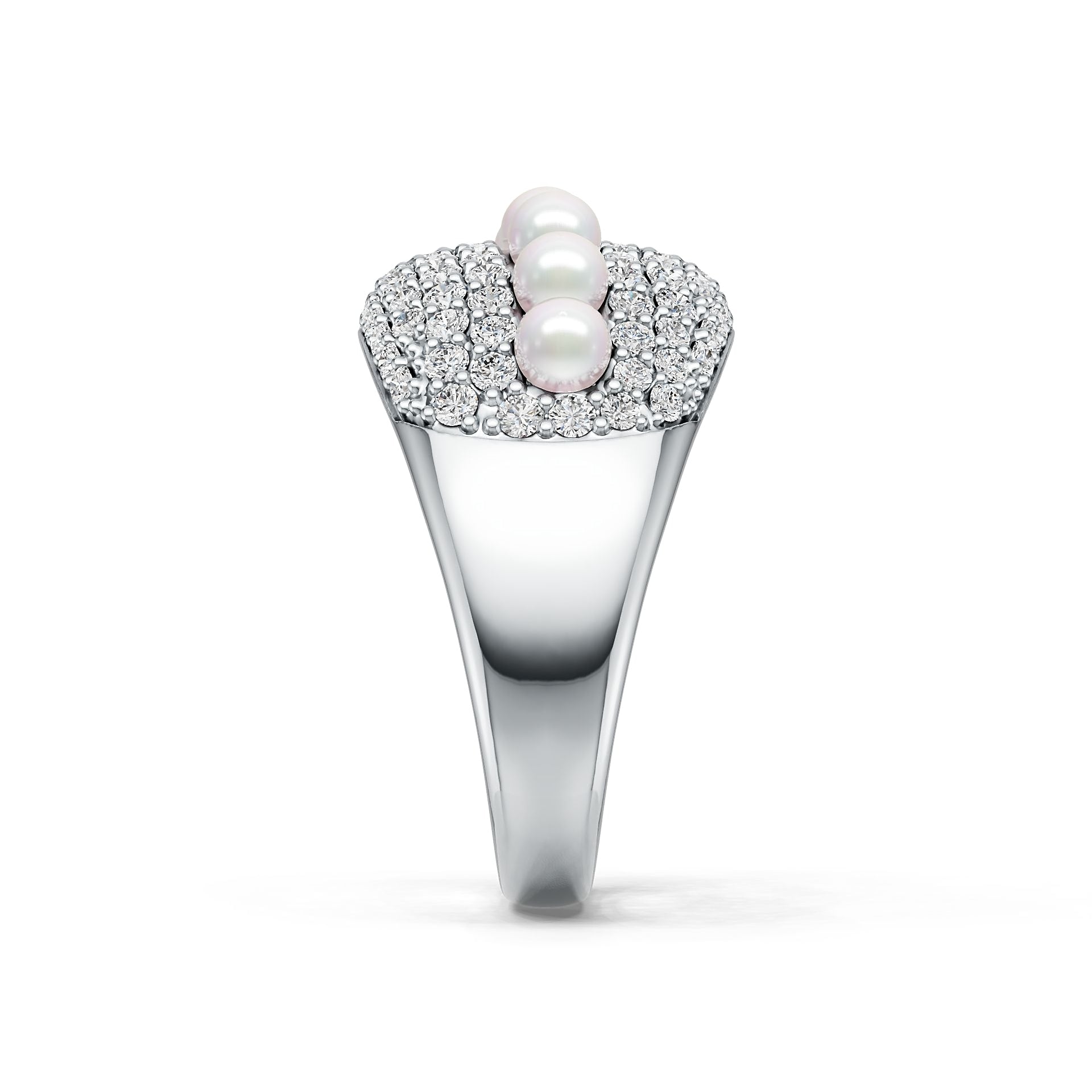 14K Gold Semi Mount Ring Setting Round RD 3x3mm Diamond Accent DHJ