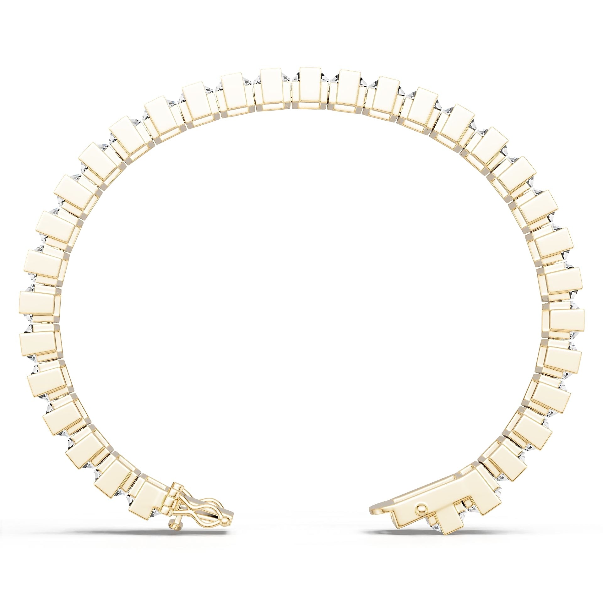 18K Gold Semi Mount Bracelet Setting Round Ro 10x6mm Diamond Accent Syz Jewelry
