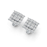Sterling Silver Semi Mount Earrings Setting Princess SQ 3X3mm DHJ