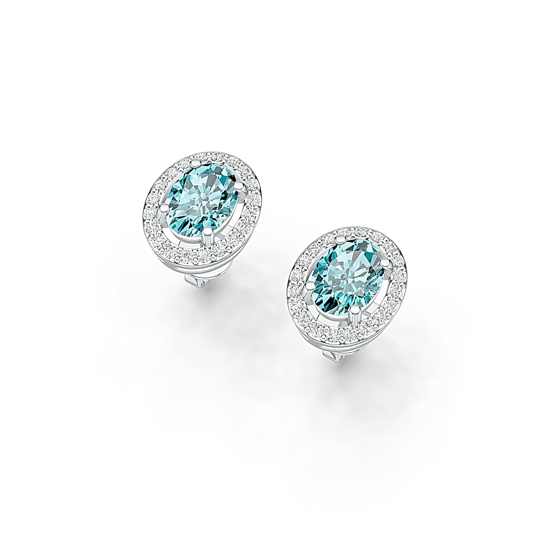 Sterling Silver Semi Mount Earrings Setting Oval OV 8X6mm DHJ