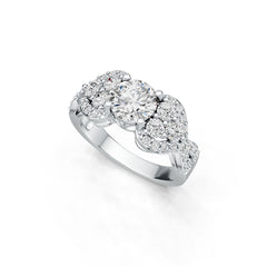 Sterling Silver Semi Mount Ring Setting Round RD 7x7mm DHJ