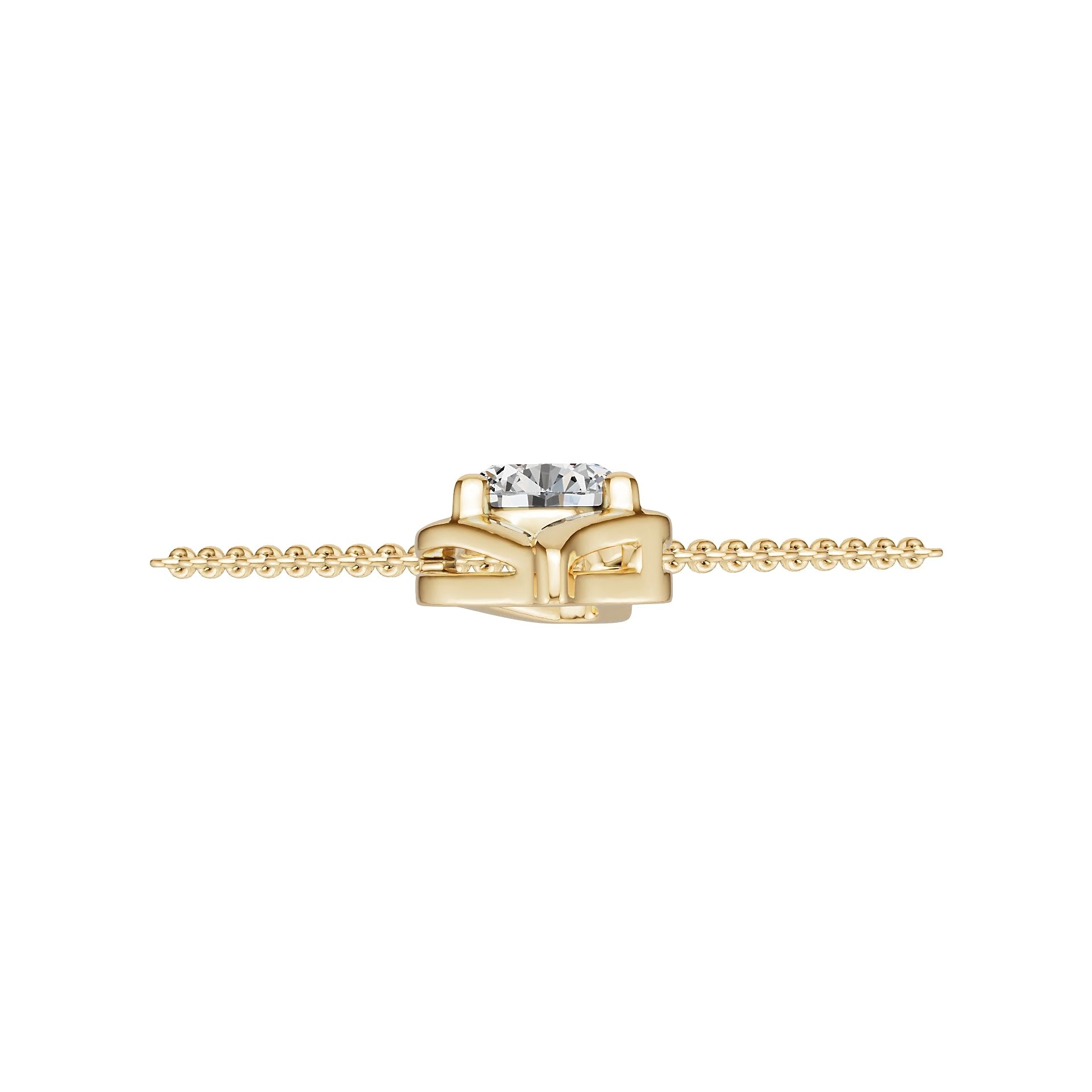 14K Gold Semi Mount Pendant Setting Round Ro 5x5mm Diamond Accent Syz Jewelry